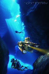 Northern Marianas-ROTA-- COMPOSING > submarine/divers - N... by Manfred Bail 